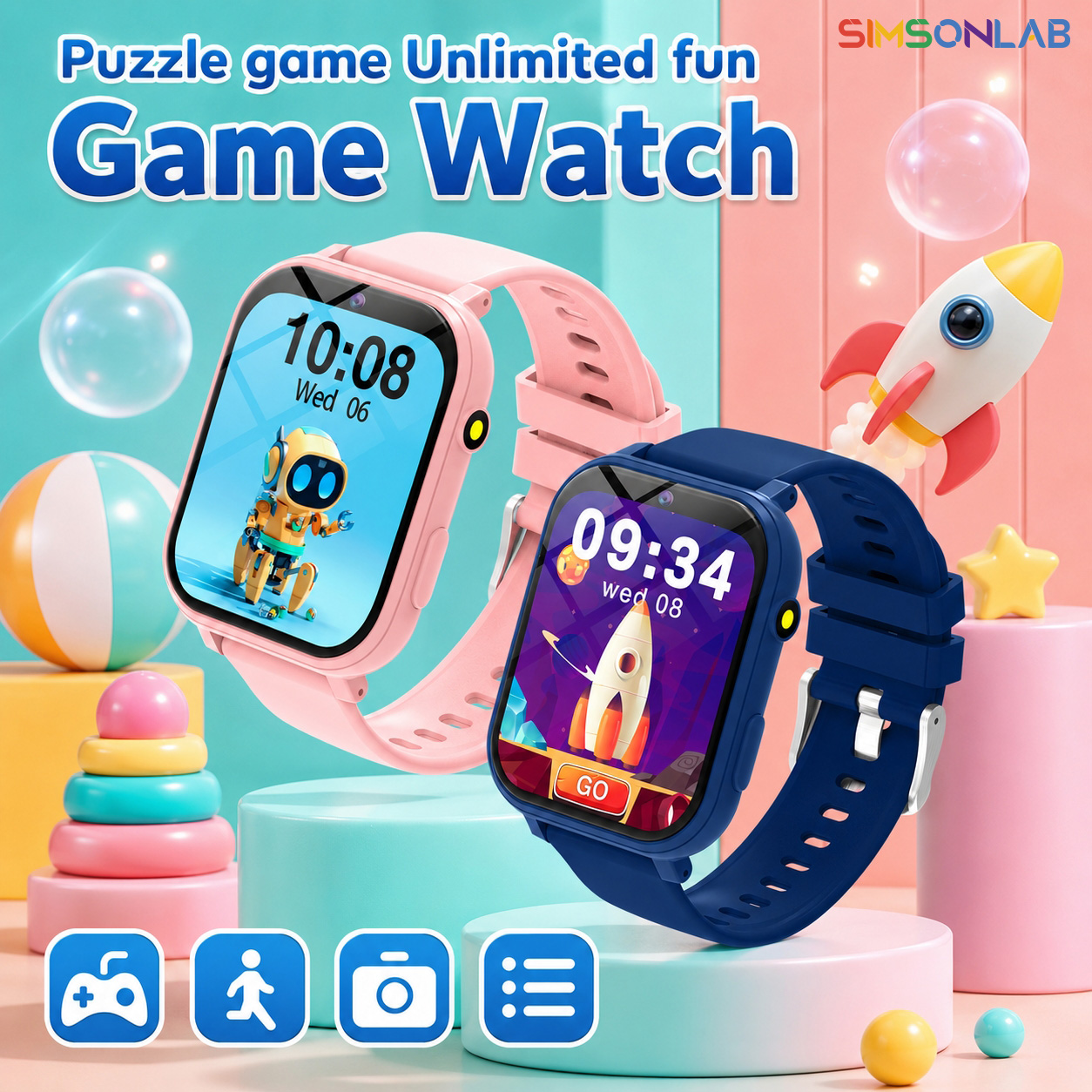 Smartwatch Watches Gift For Boys On Birthday - Smart Watch for Kids HD Screen