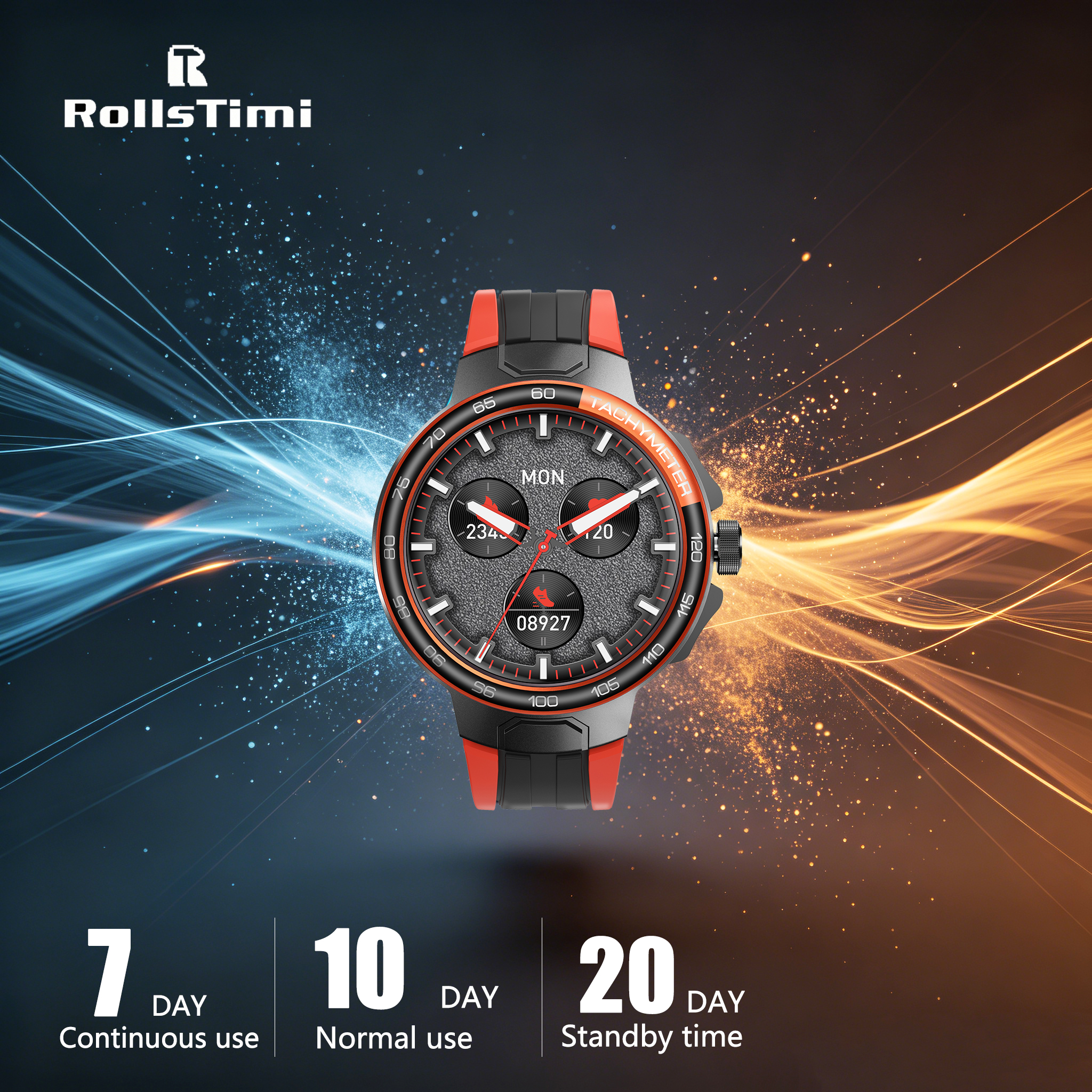 Smartwatch Watches With Bluetooth - RollsTimi unisex fashion smart watch 1.55inch