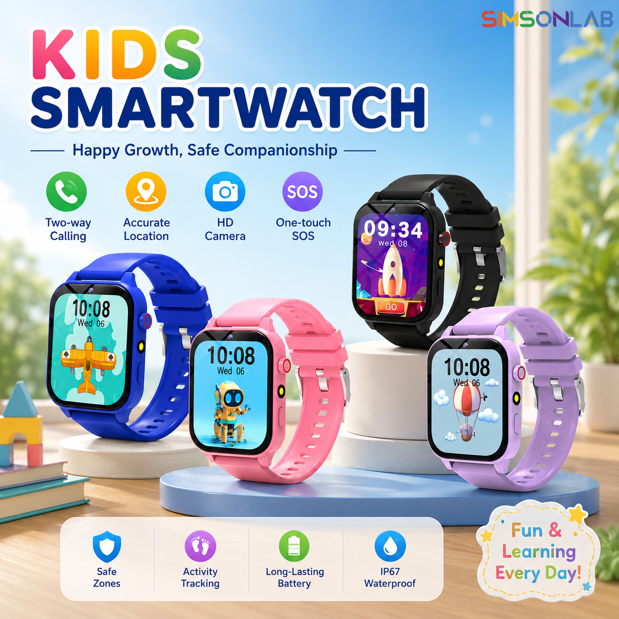 Smartwatch Watches Gift For Boys On Birthday - Kids Smartwatch Game Flashlight Toy Waterproof