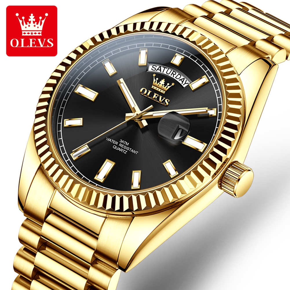 Smartwatch Watches Brands For Men - OLEVS Business Style Luxury Brand Gold