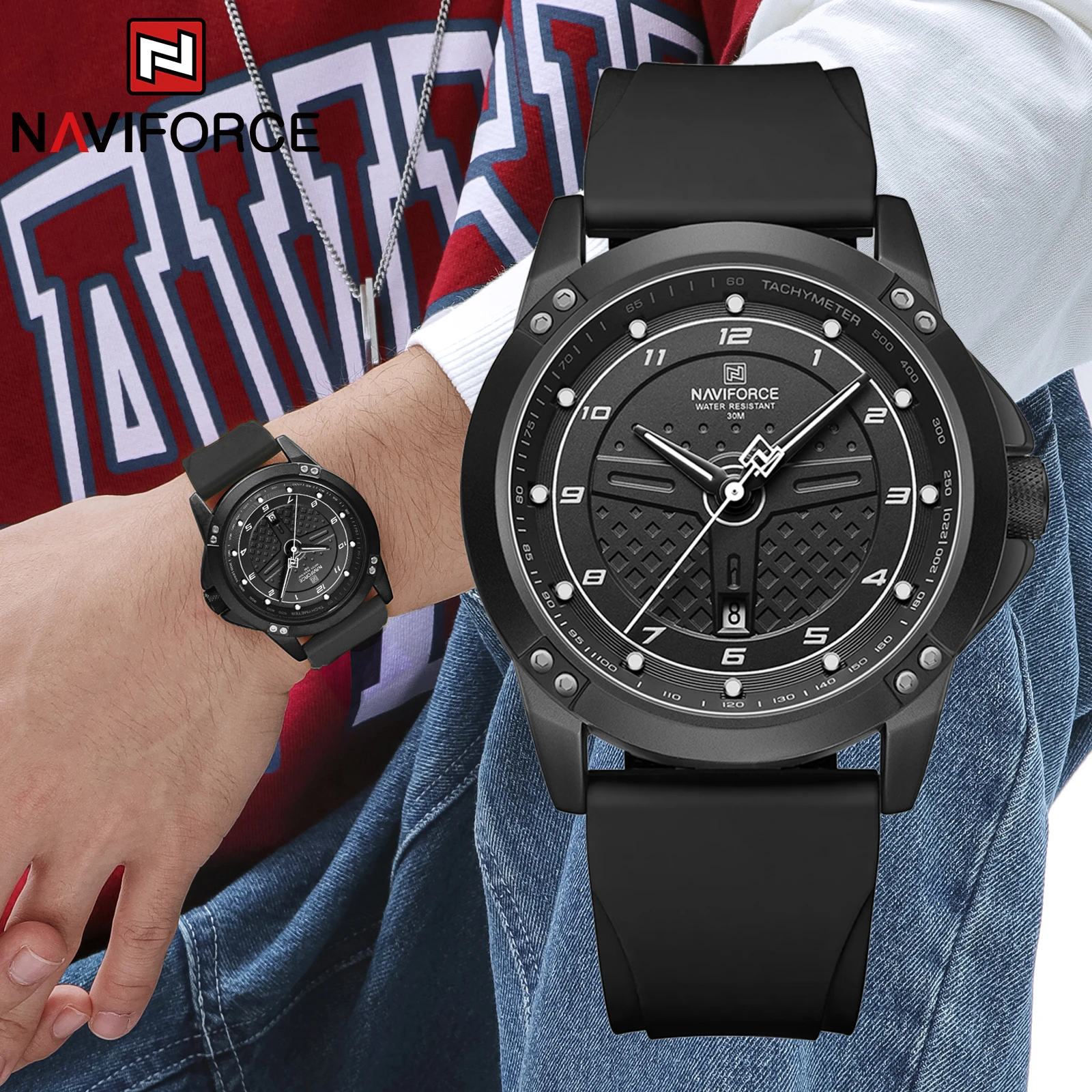 NAVIFORCE New 8031 Men Watch T - مراجعة Smartwatch Army Watches For Men وسعره