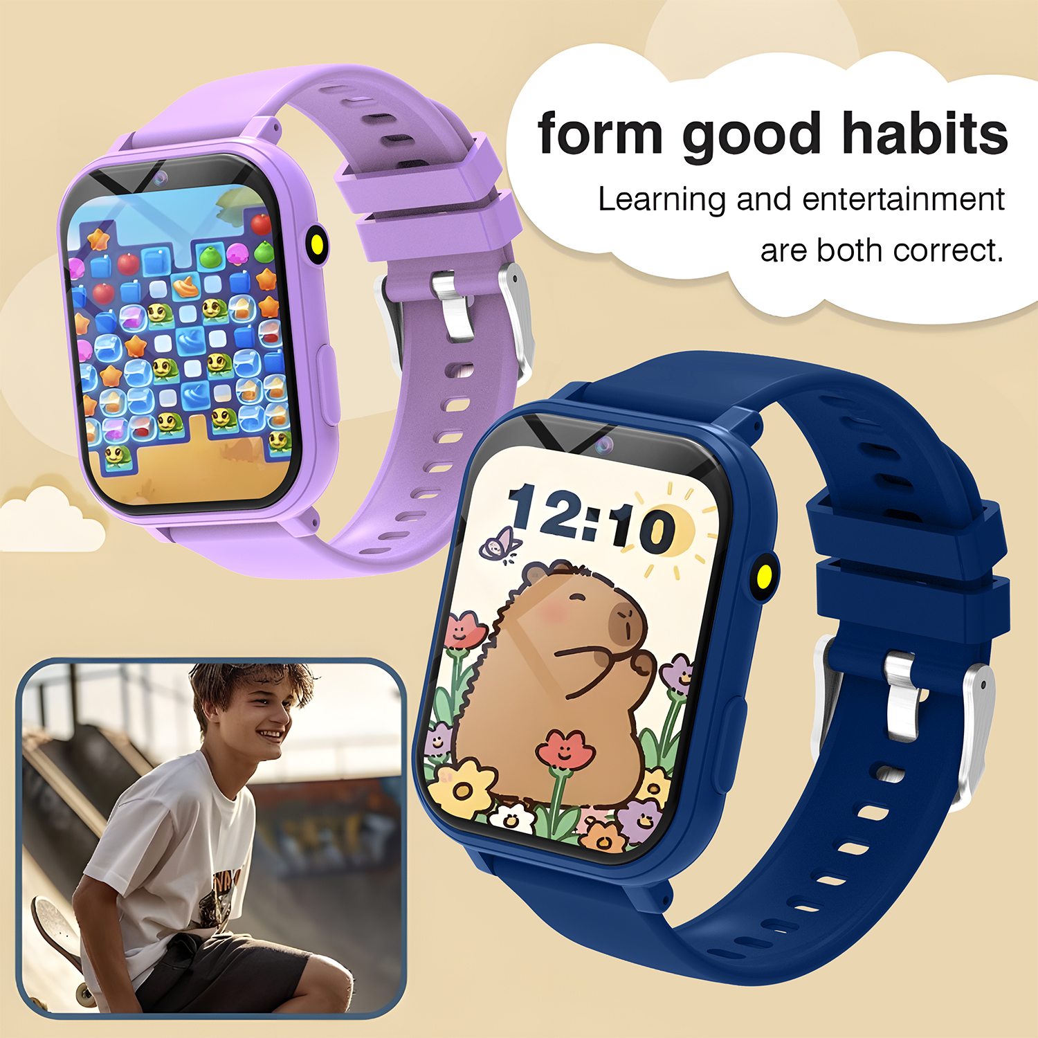 Kids Smart Watch Games Camera  - مراجعة Smartwatch Watches Gift For Boys وسعره