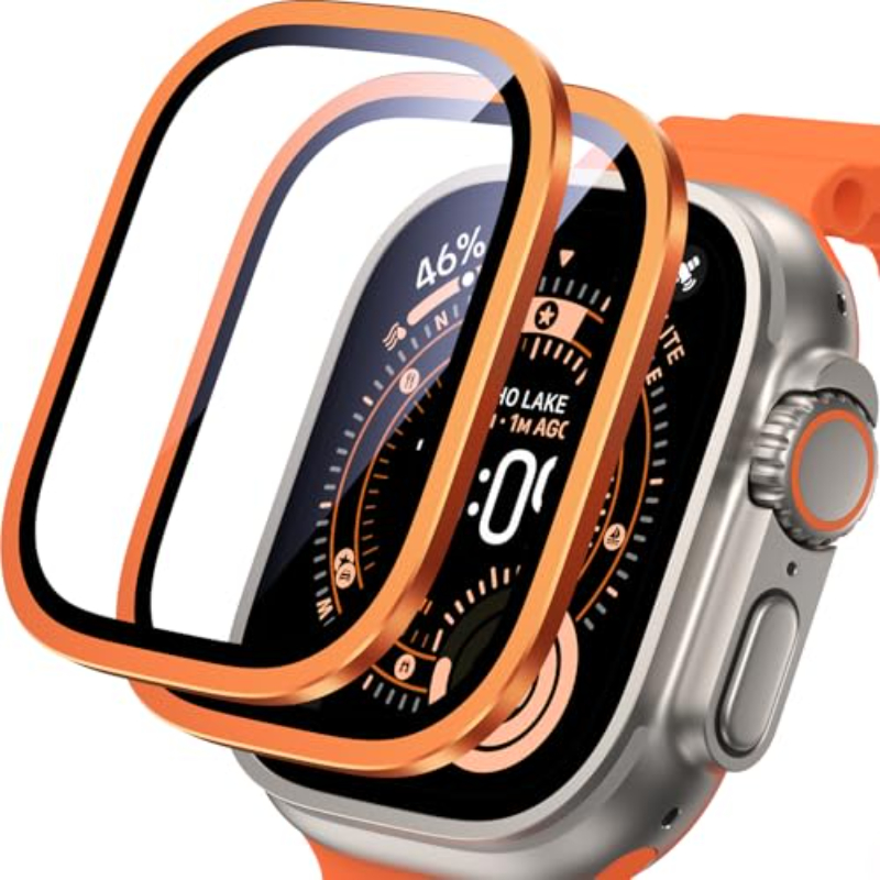 2PCS HD Metal Tempered Glass F - مراجعة Smartwatch Watches For Men وسعره
