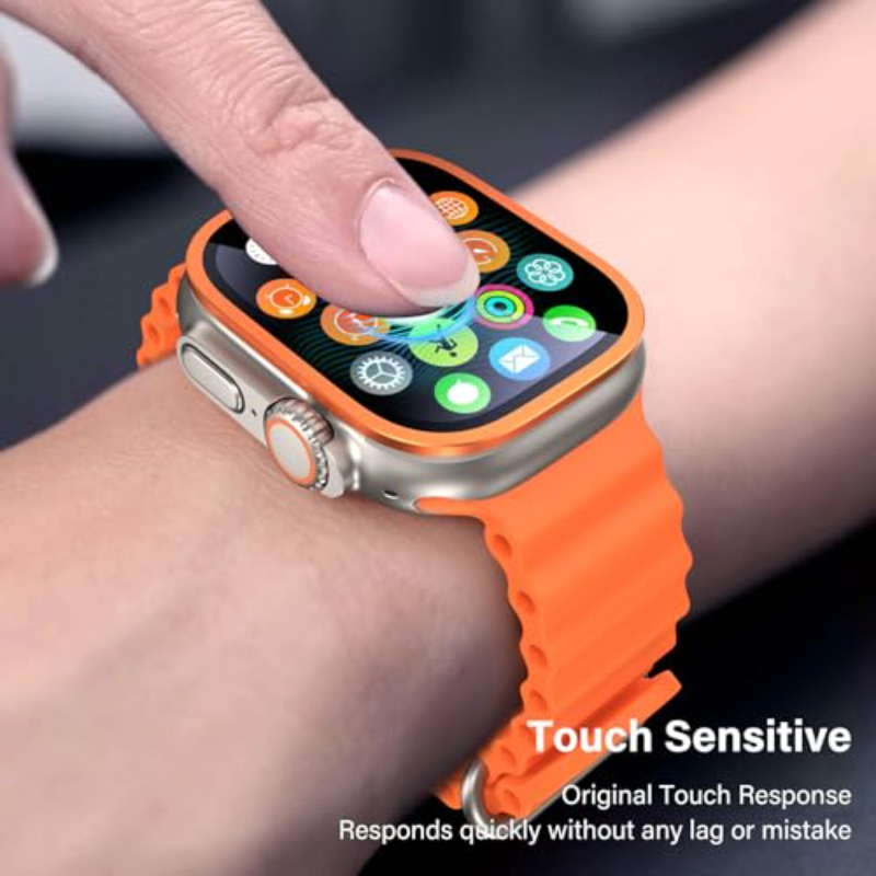 2PCS HD Metal Tempered Glass F - مراجعة Smartwatch Watches For Men وسعره