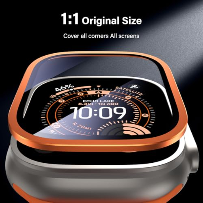 2PCS HD Metal Tempered Glass F - مراجعة Smartwatch Watches For Men وسعره