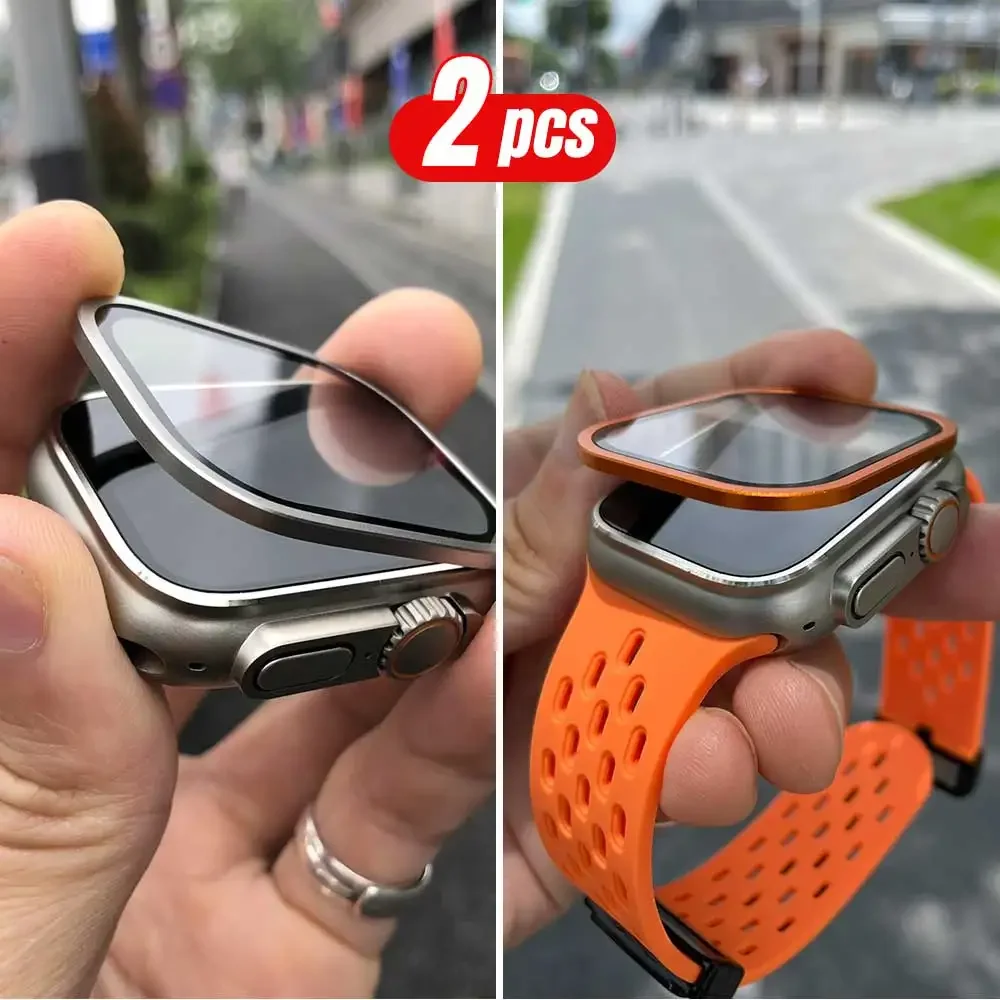 2PCS Titanium Metal Frame for  - مراجعة Smartwatch Watches For Men وسعره