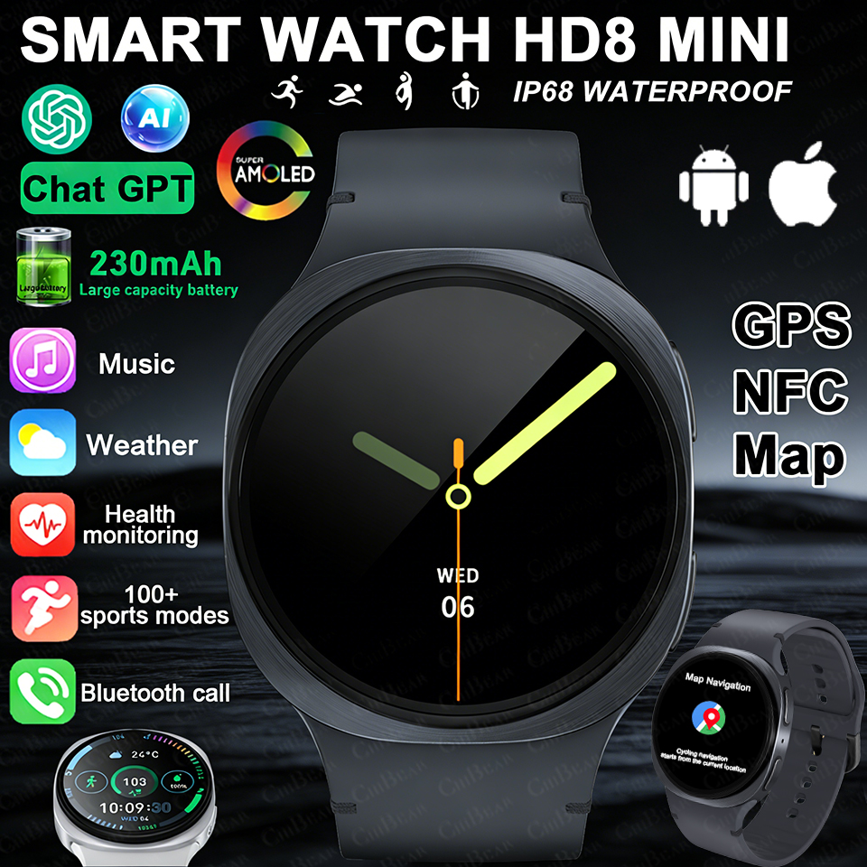 2026 New Watches 8 Mini GPS Tr - مراجعة Smartwatch Watches With Bluetooth وسعره