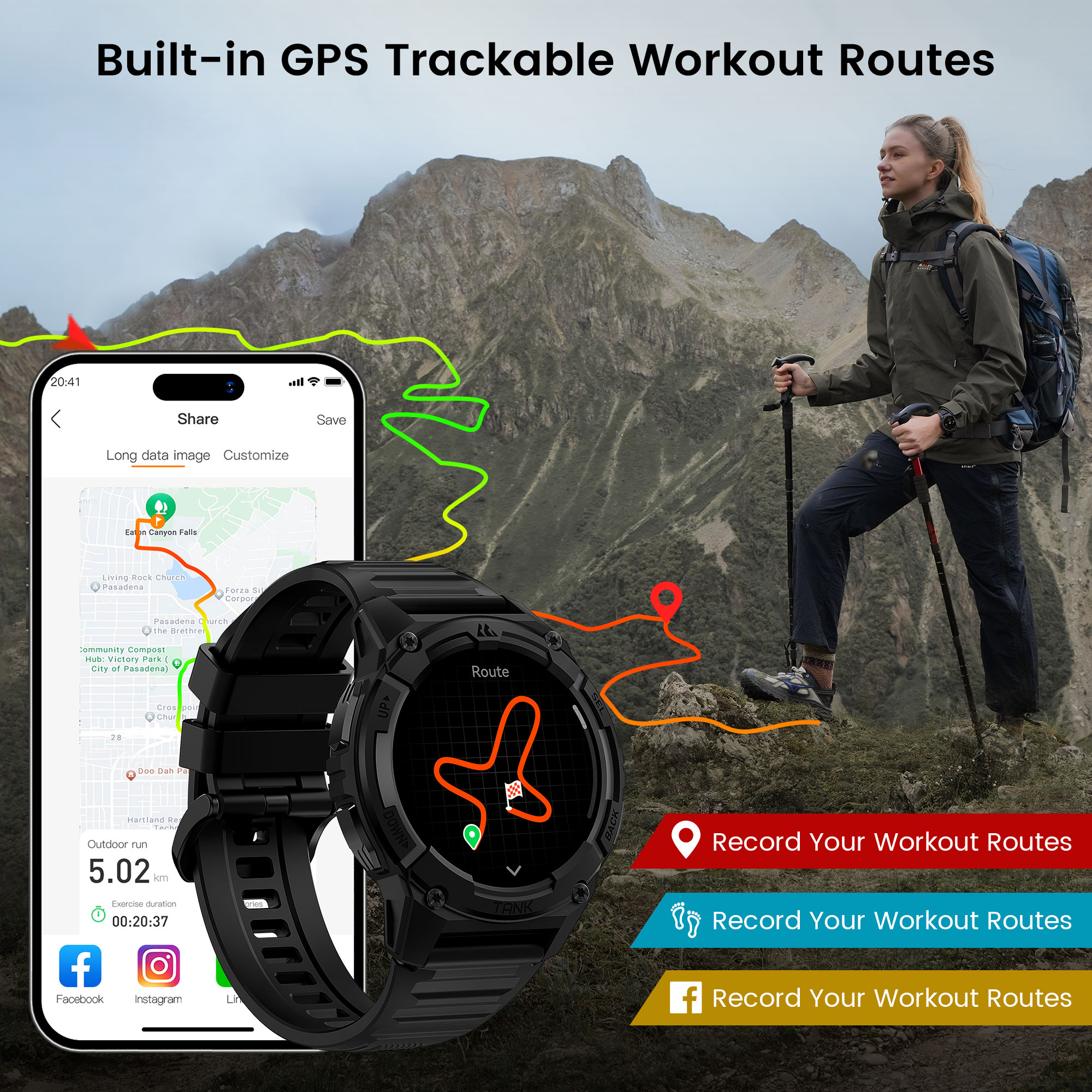 KOSPET TANK S2 GPS Smart Watch - مراجعة Smartwatch Digital Watches For Women وسعره