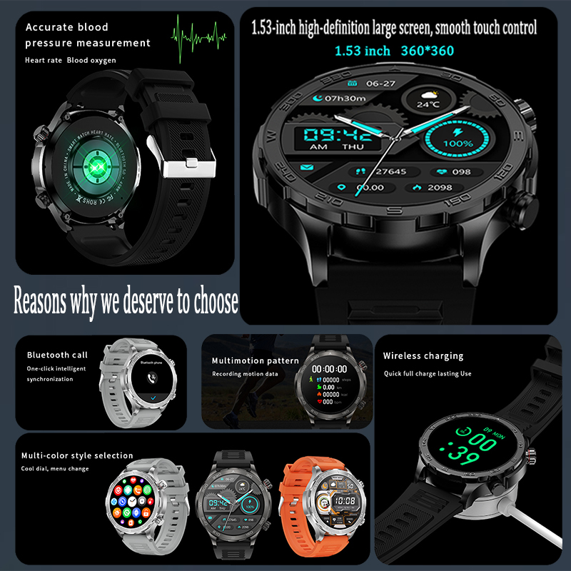 New GPS Track Smart Watch Men  - مراجعة Smartwatch Watches With Bluetooth وسعره