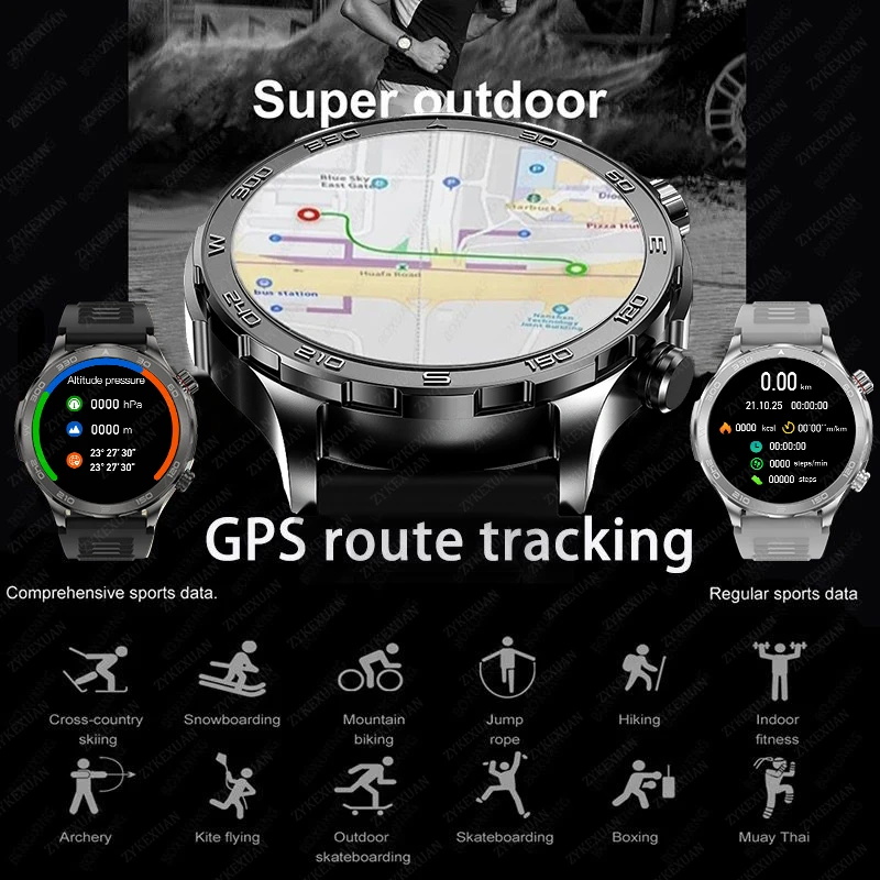 New GPS Track Smart Watch Men  - مراجعة Smartwatch Watches With Bluetooth وسعره