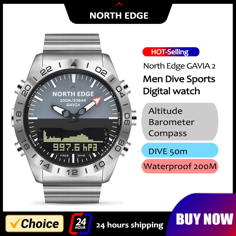 NORTH EDGE Mens Dive Watch Mil - مراجعة Smartwatch Army Watches For Men وسعره