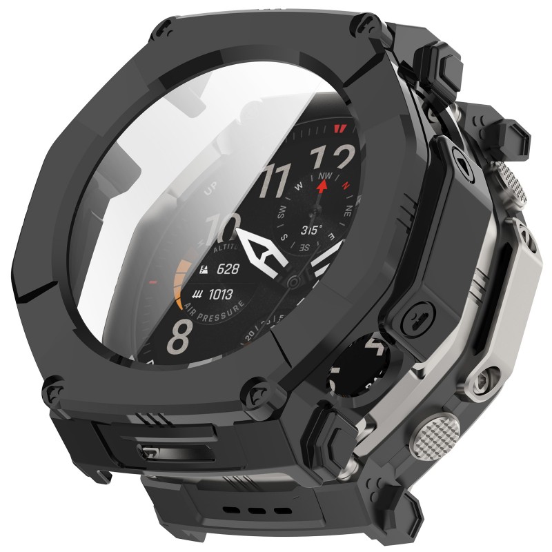 PC+Tempered Glass Case for Ama - مراجعة Smartwatch Watches Amazfit وسعره