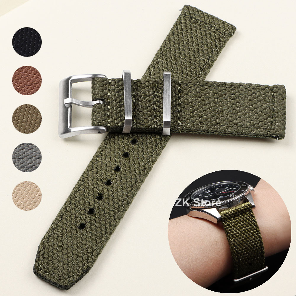 Linen Nylon Watch Straps 20mm  - مراجعة Smartwatch Army Watches For Men وسعره