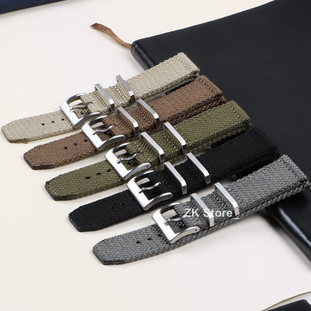 Linen Nylon Watch Straps 20mm  - مراجعة Smartwatch Army Watches For Men وسعره
