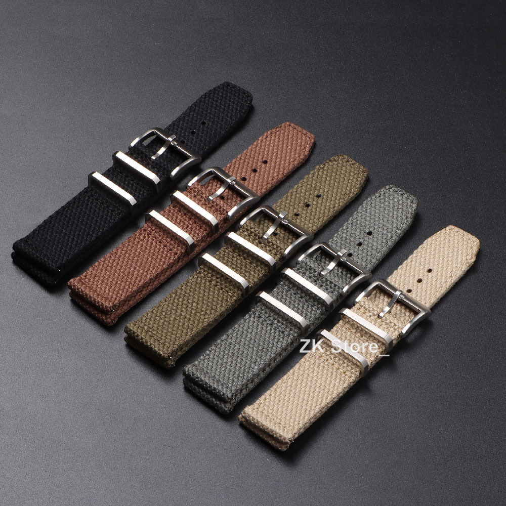 Linen Nylon Watch Straps 20mm  - مراجعة Smartwatch Army Watches For Men وسعره