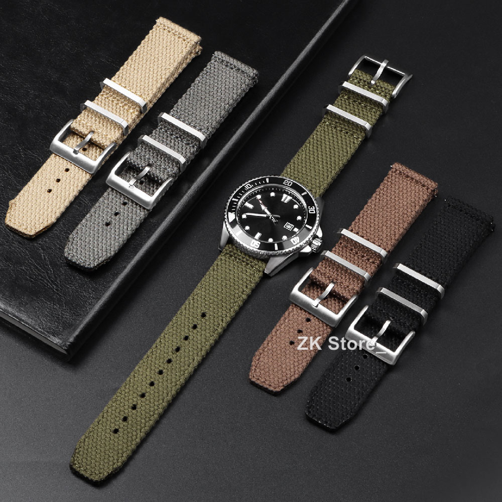 Linen Nylon Watch Straps 20mm  - مراجعة Smartwatch Army Watches For Men وسعره
