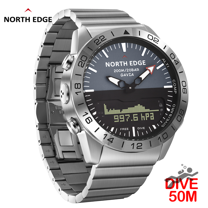 NORTH EDGE Mens Dive Watch Mil - مراجعة Smartwatch Army Watches For Men وسعره