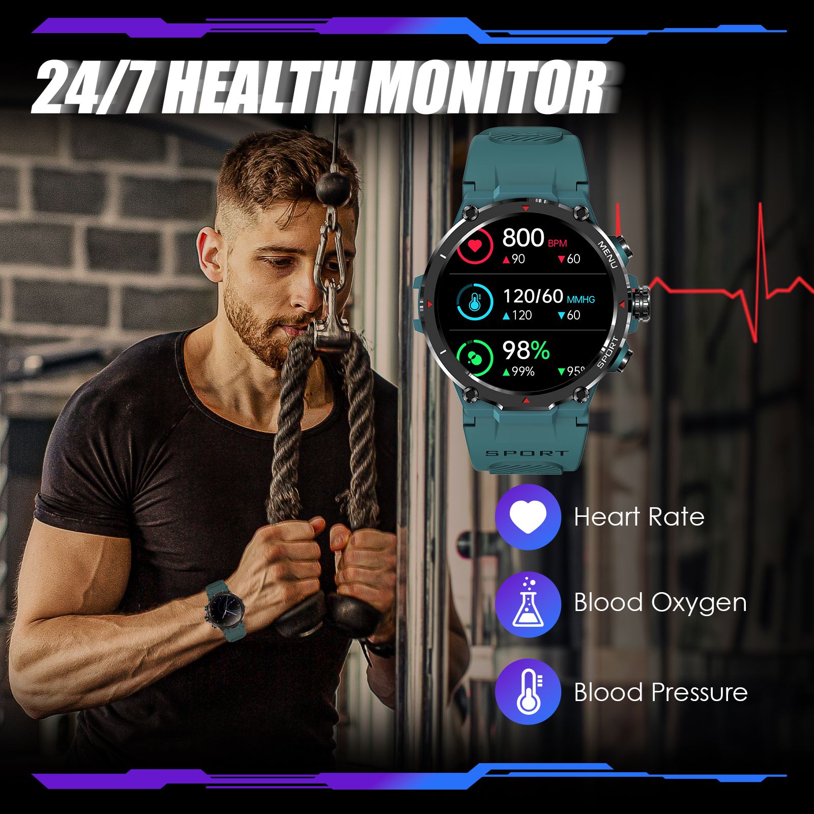 EIGIIS Military Smart Watch fo - مراجعة Smartwatch Watches For Men وسعره