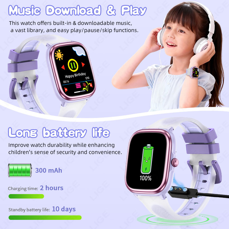 LIGE Kids Girls Boys Present S - مراجعة French Connection Watches Smartwatch App وسعره