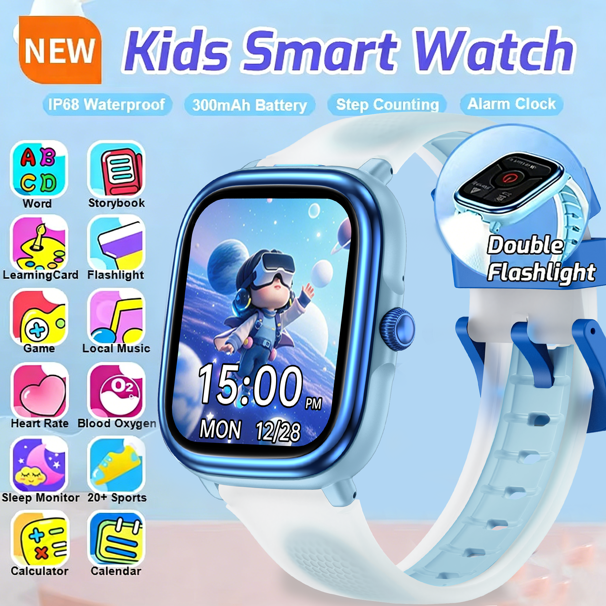 New Kids Study Smart Watch 1.8 - مراجعة Smartwatch Watches Gift For Boys وسعره