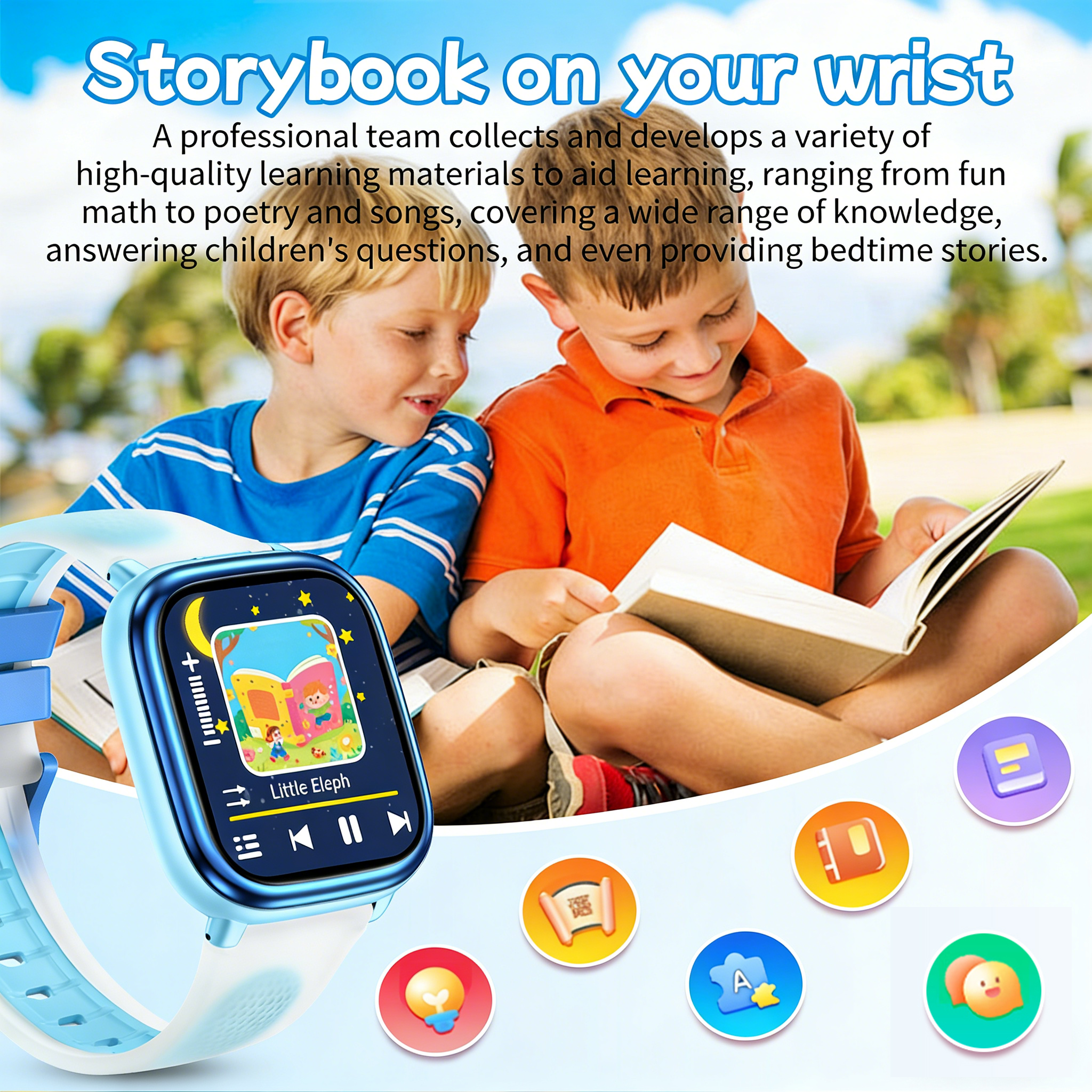 New Kids Study Smart Watch 1.8 - مراجعة Smartwatch Watches Gift For Boys وسعره
