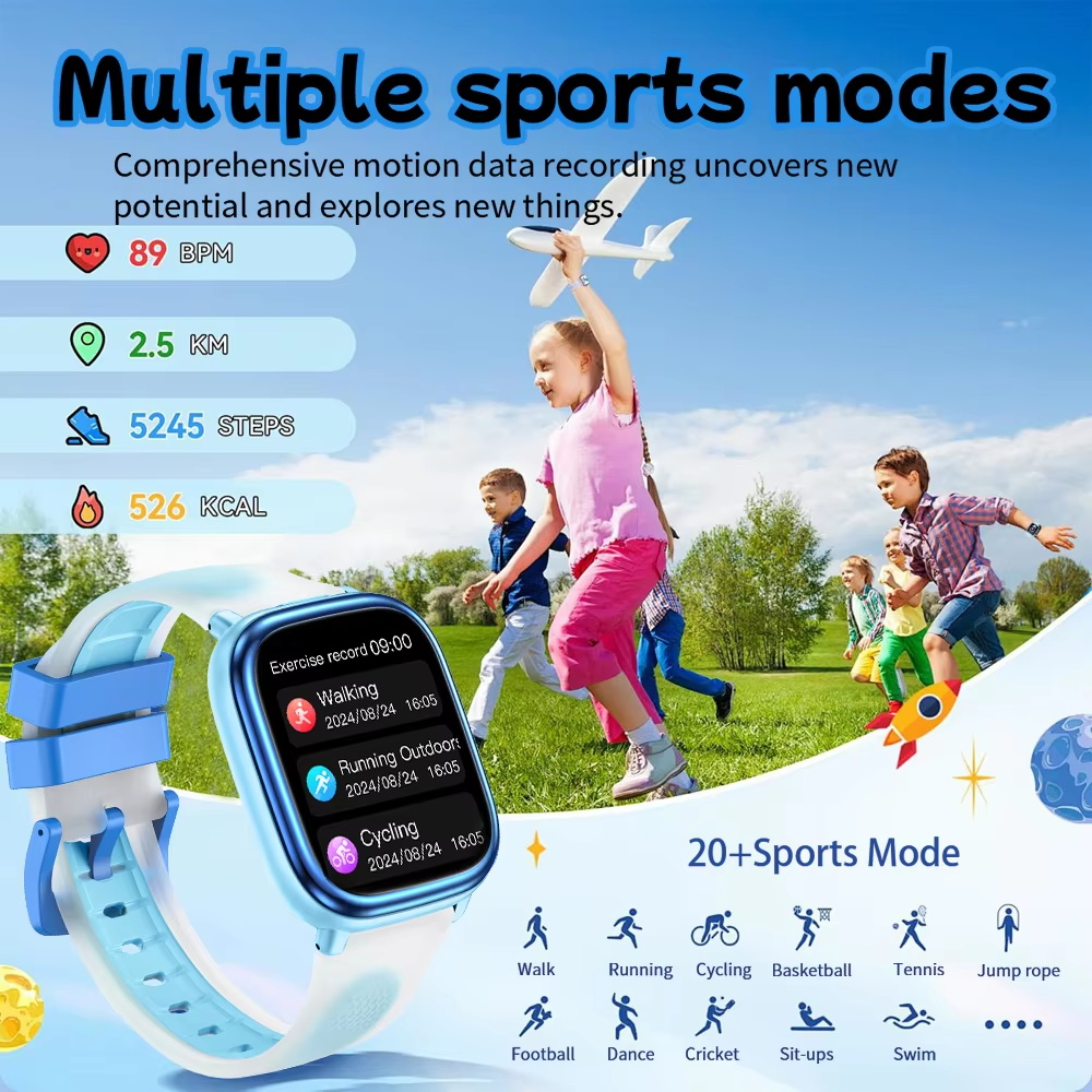 New Kids Study Smart Watch 1.8 - مراجعة Smartwatch Watches Gift For Boys وسعره