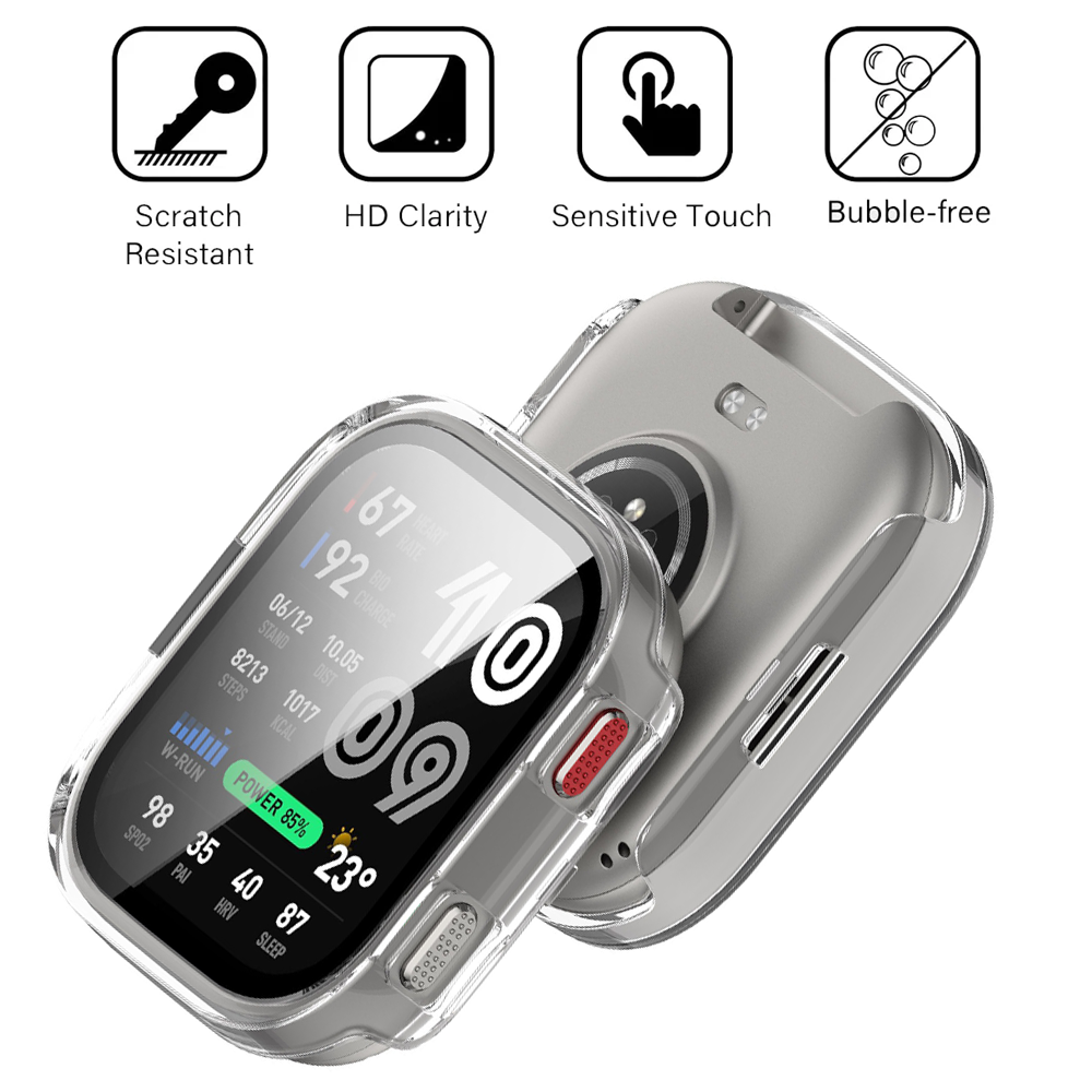 PC Case +HD Glass for Amazfit  - مراجعة Smartwatch Watches Amazfit وسعره
