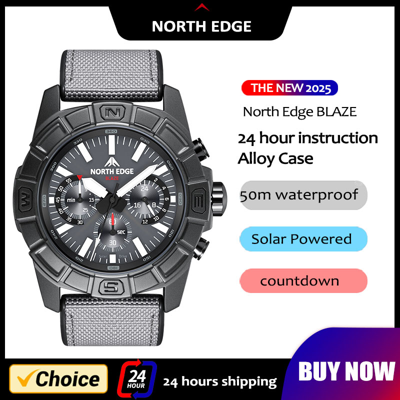 NORTH EDGE 2025 BLAZE Men Quar - مراجعة Smartwatch Army Watches For Men وسعره