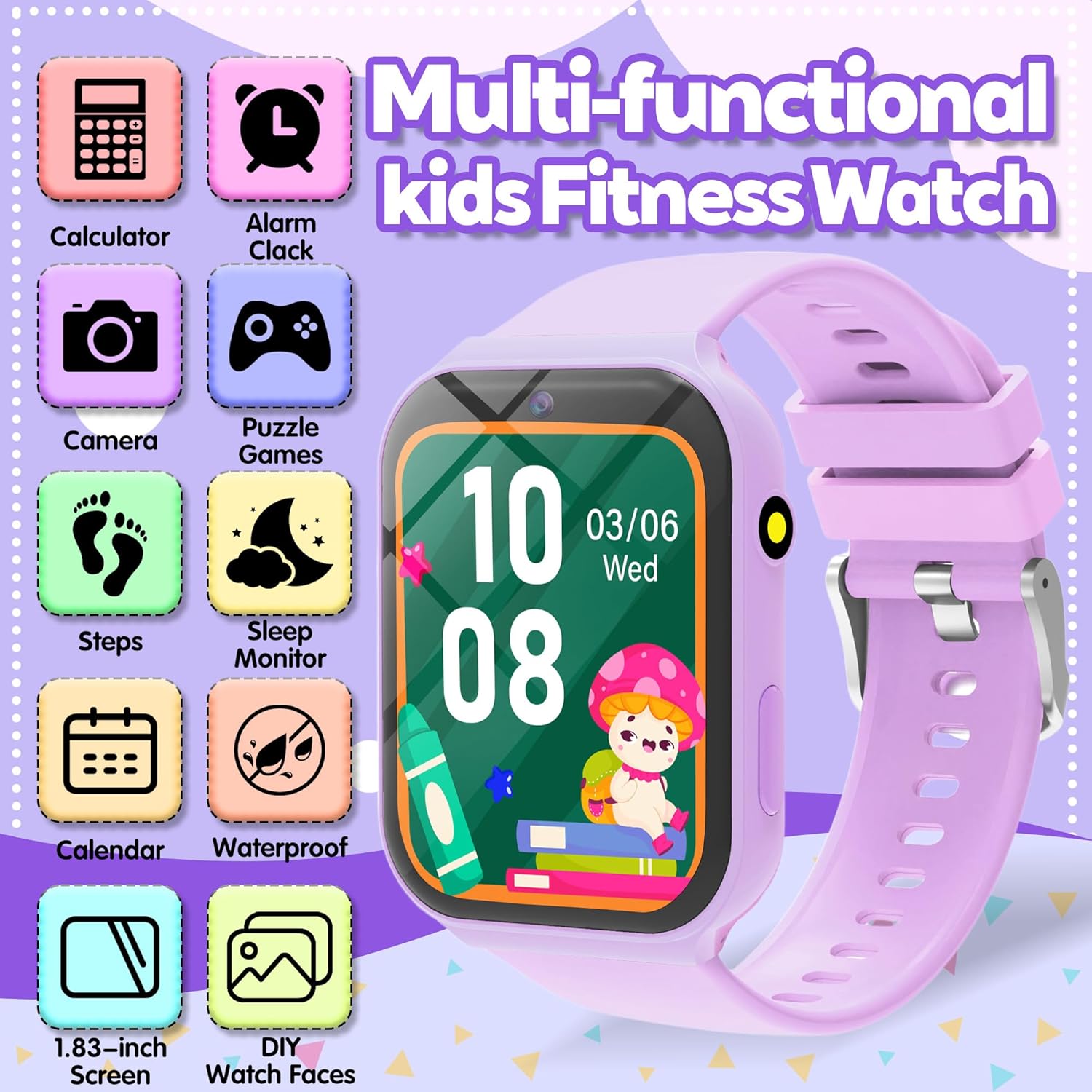 Kids Smart Watch with 18 Games - مراجعة Smartwatch Digital Watches For Kid Girl وسعره