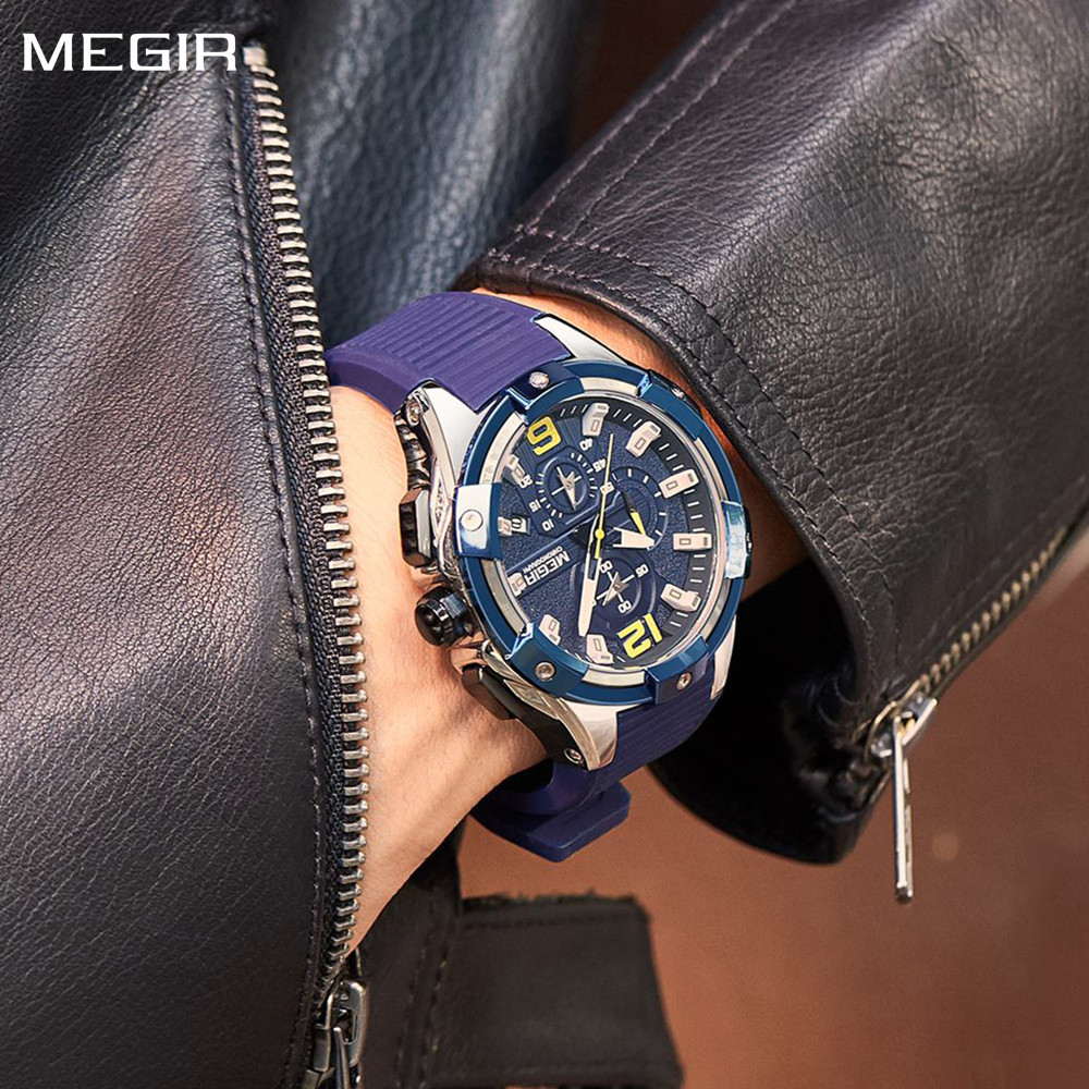 MEIGR Men's Sports Chronograph - مراجعة Smartwatch Army Watches For Men وسعره