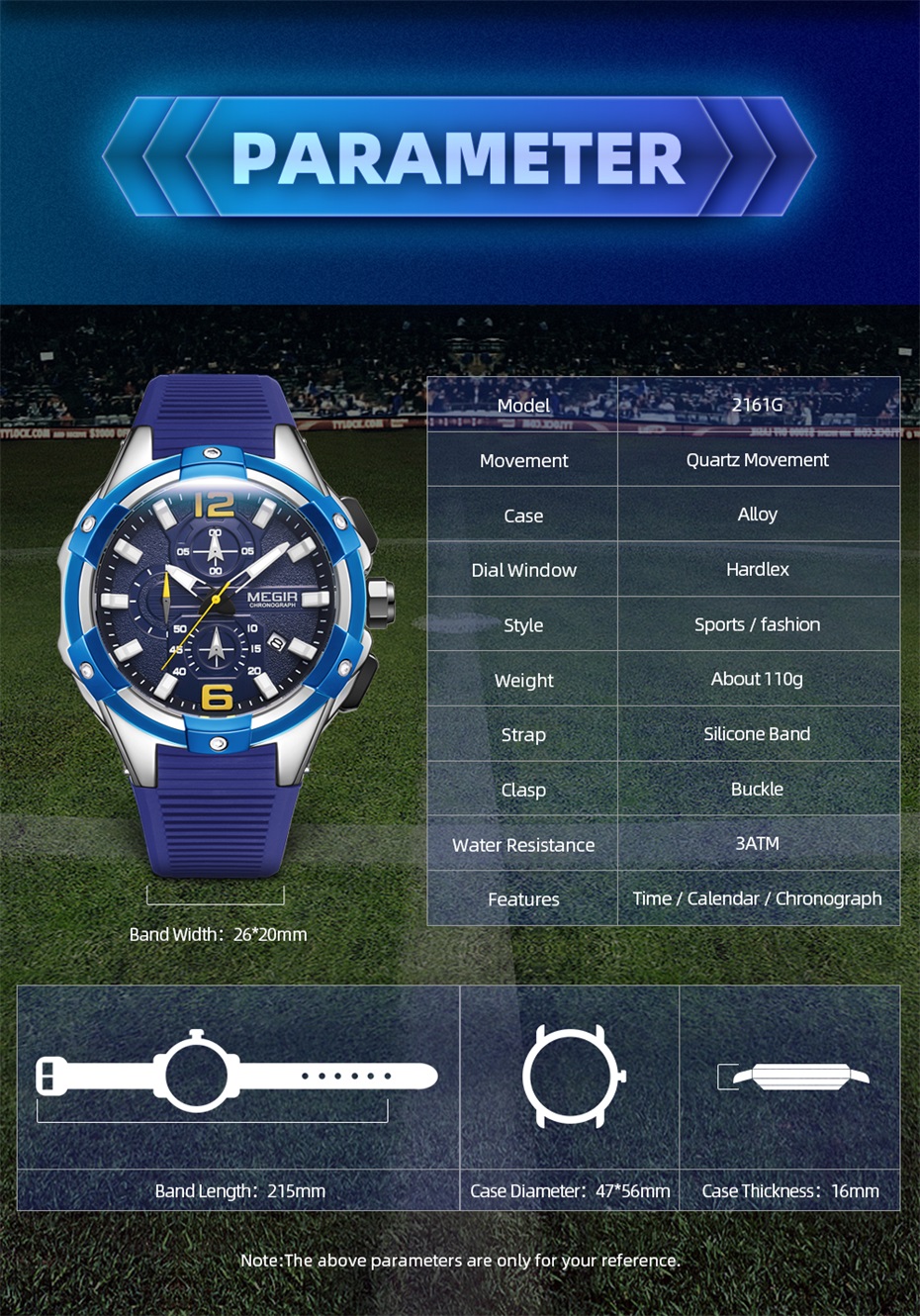 MEIGR Men's Sports Chronograph - مراجعة Smartwatch Army Watches For Men وسعره