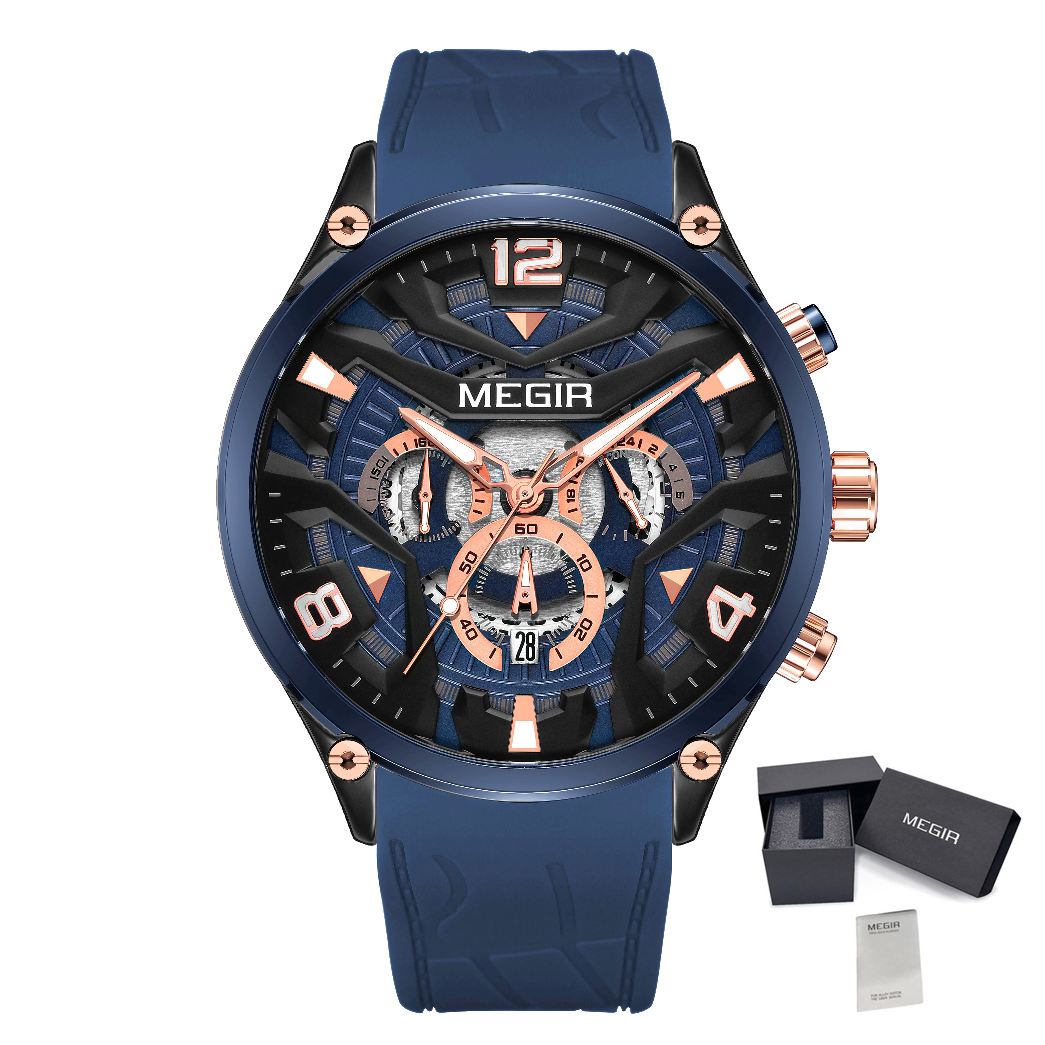 MEGIR Men's Sports Chronograph - مراجعة Smartwatch Army Watches For Men وسعره