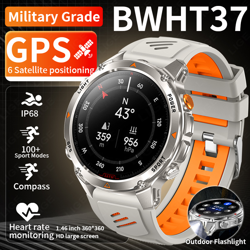 LIGE Rugged GPS Track Smart Wa - مراجعة Smartwatch Watches With Bluetooth وسعره