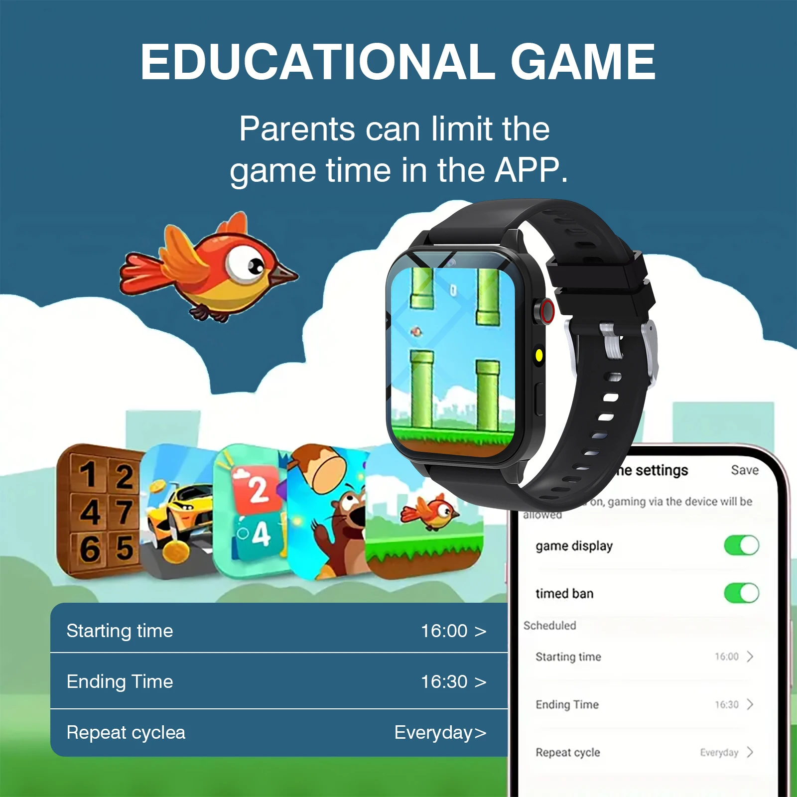 Kids′s Smart Watch 18 Games Ca - مراجعة Smartwatch Watches Girls وسعره