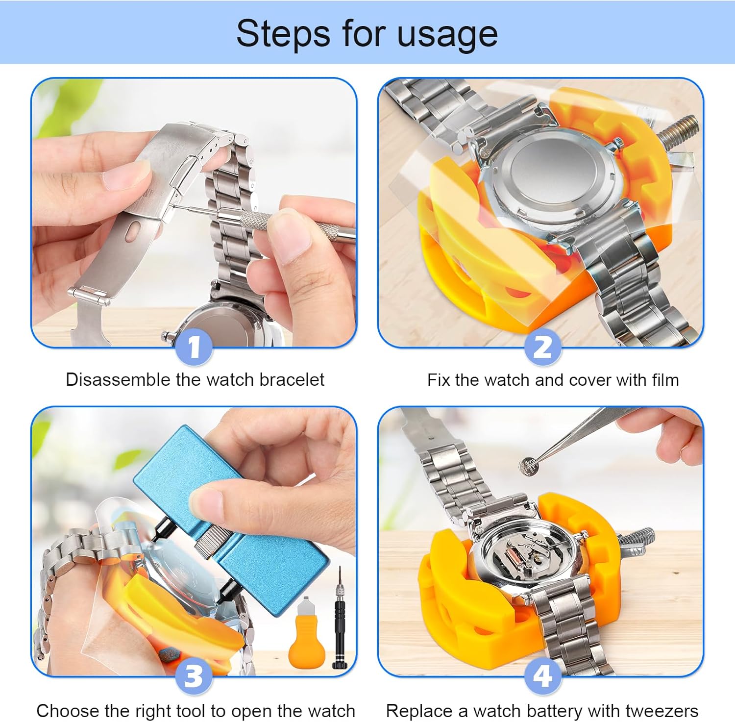 32 pcs Watch Battery Replaceme - مراجعة Spring Bar Tool وسعره