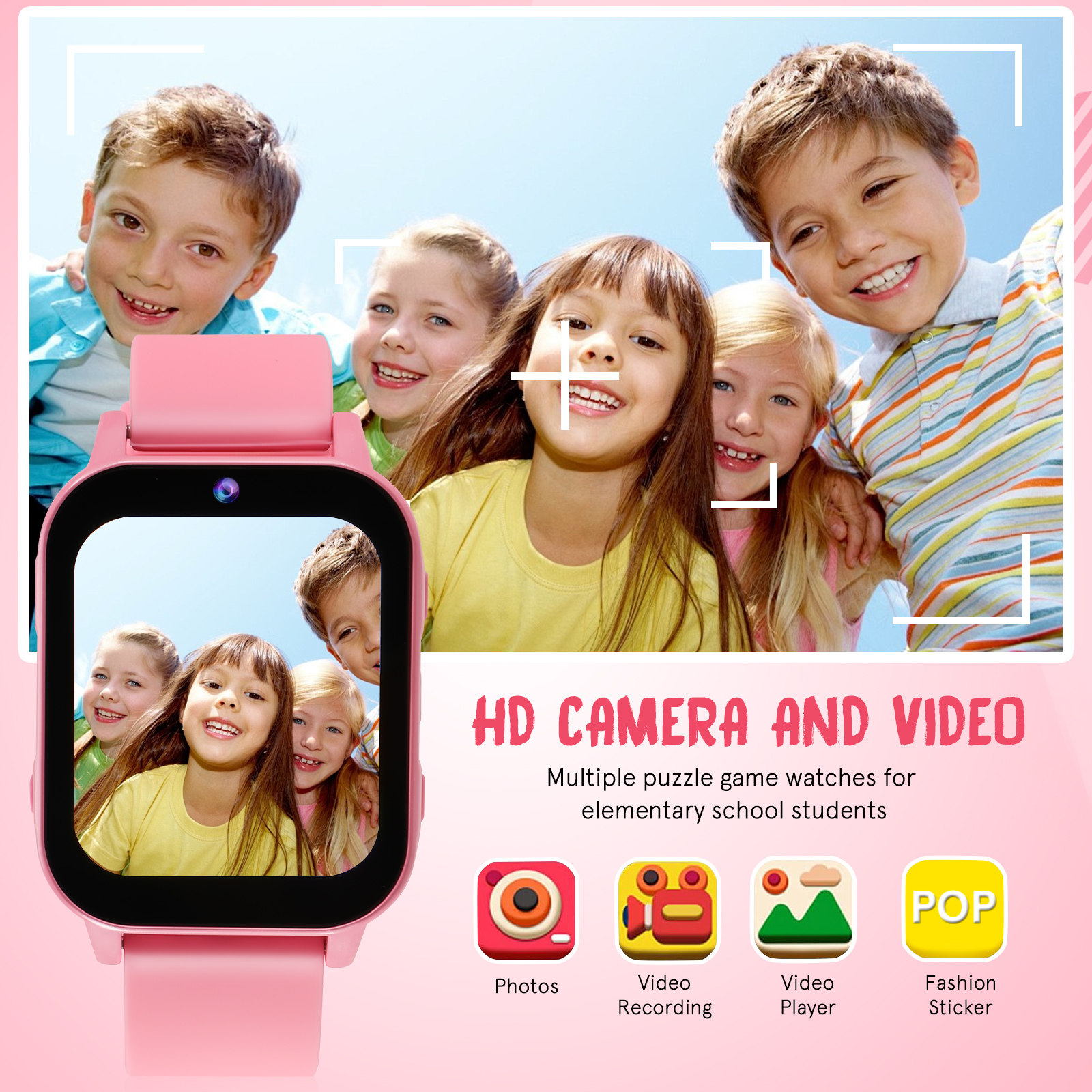 Kids Smart Watch with Educatio - مراجعة Smartwatch Pink Watches For Kids وسعره