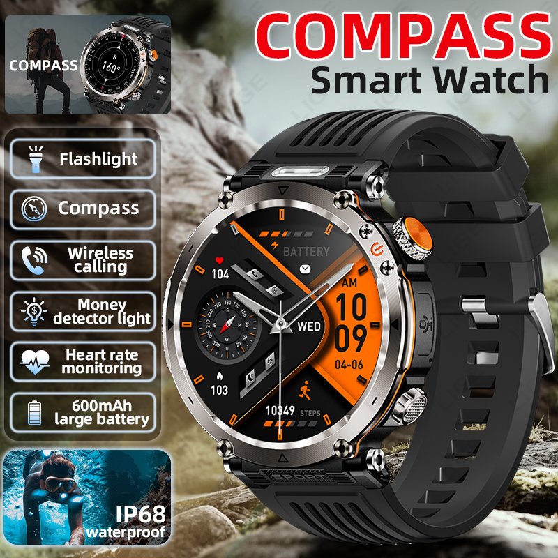 New Military Outdoor Smartwatc - مراجعة Smartwatch Watches For Men وسعره