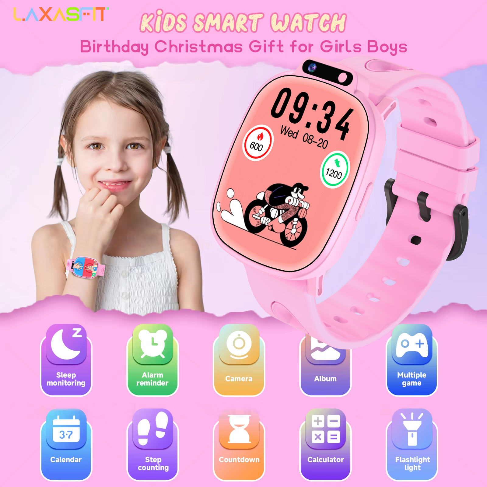 LAXASFIT Kids Toy Smart Watch  - مراجعة Smartwatch Watches Gift For Boys On Birthday وسعره