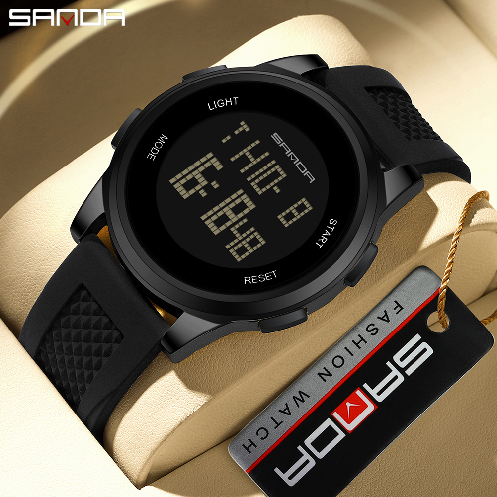 SANDA 9067 Digital Watch Men M - مراجعة Smartwatch Army Watches For Men وسعره