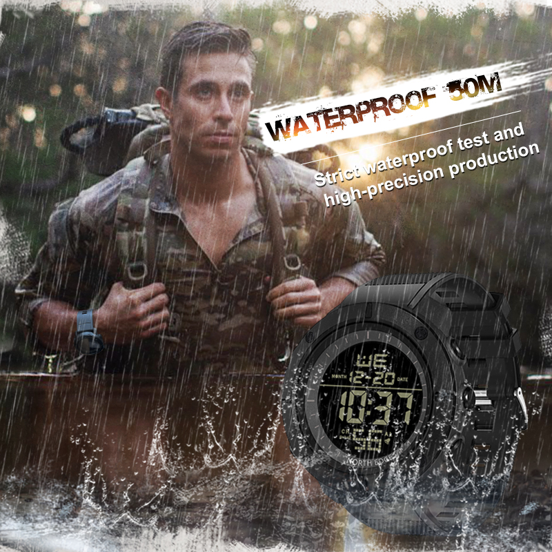 NORTH EDGE Mens Digital Watche - مراجعة Smartwatch Army Watches For Men وسعره