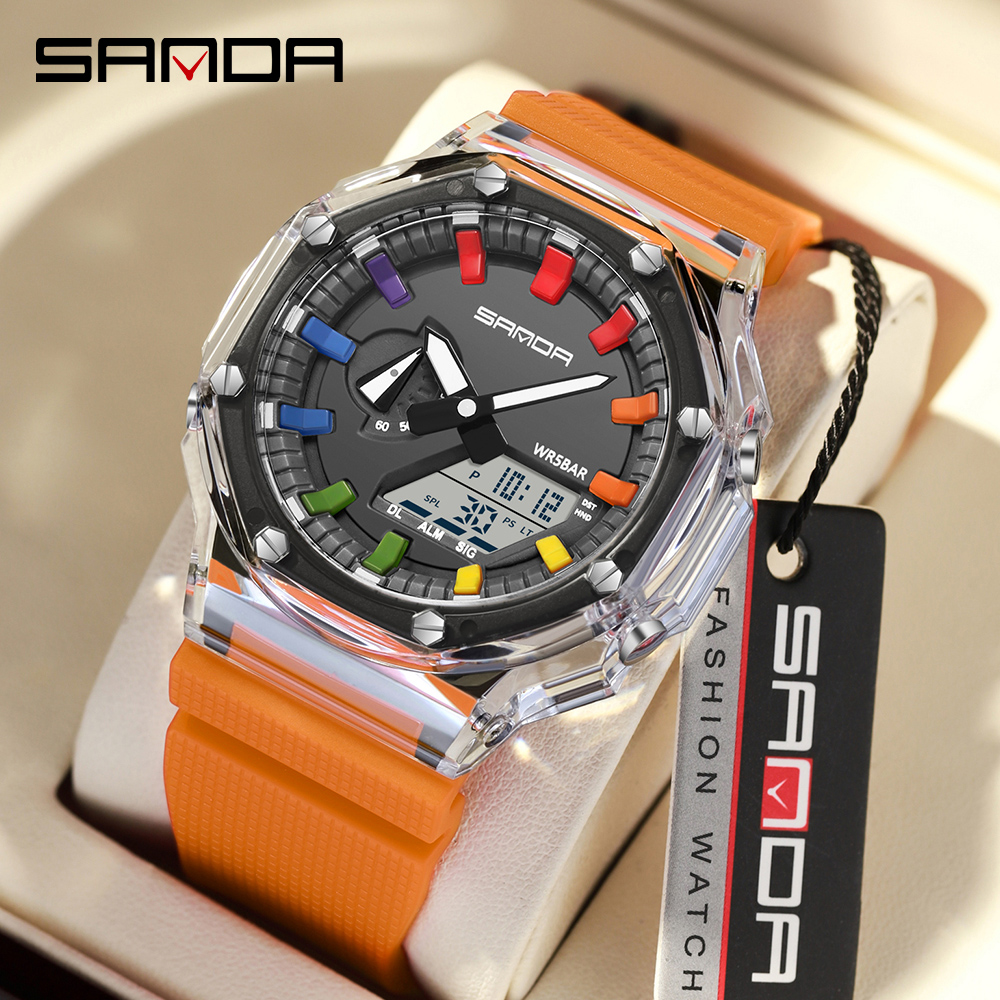 SANDA 3341Digital LED Watch Me - مراجعة Smartwatch Army Watches For Men وسعره