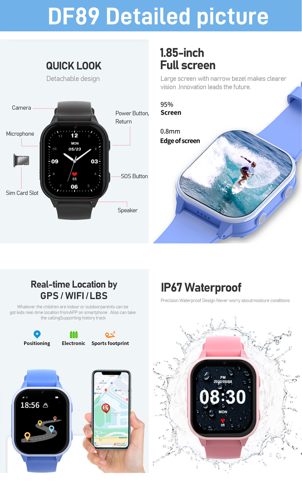 2G 4G Kids Smart Watch Phone G - مراجعة Smartwatch Watches Gift For Boys On Birthday وسعره