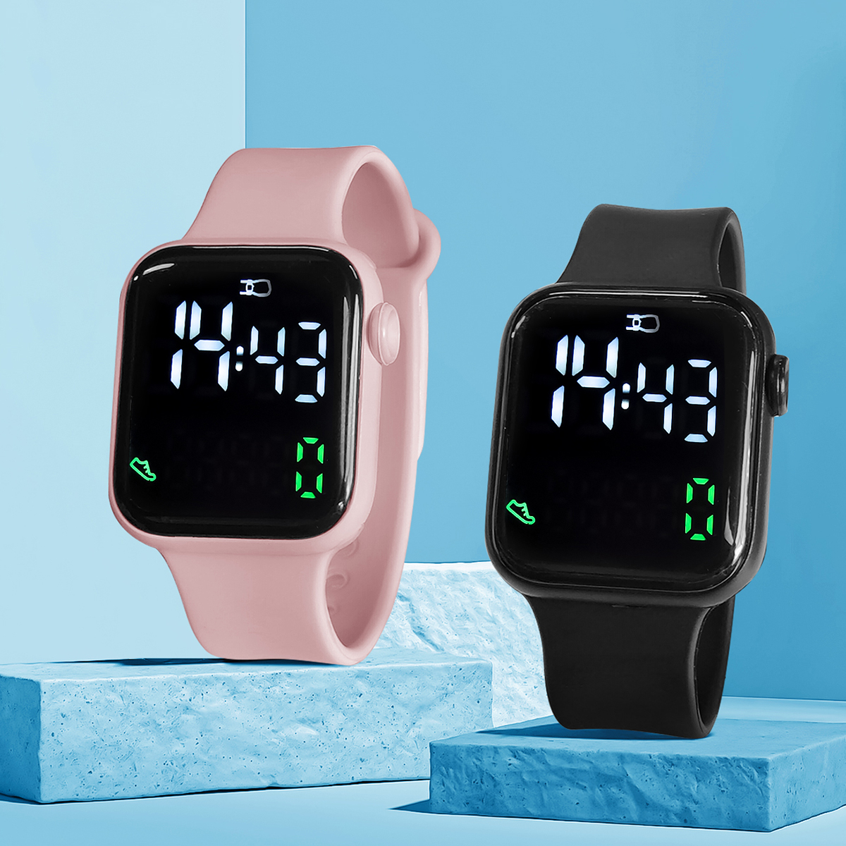 New 2PCS Student Minimalist Sm - مراجعة Smartwatch Watches Girls وسعره