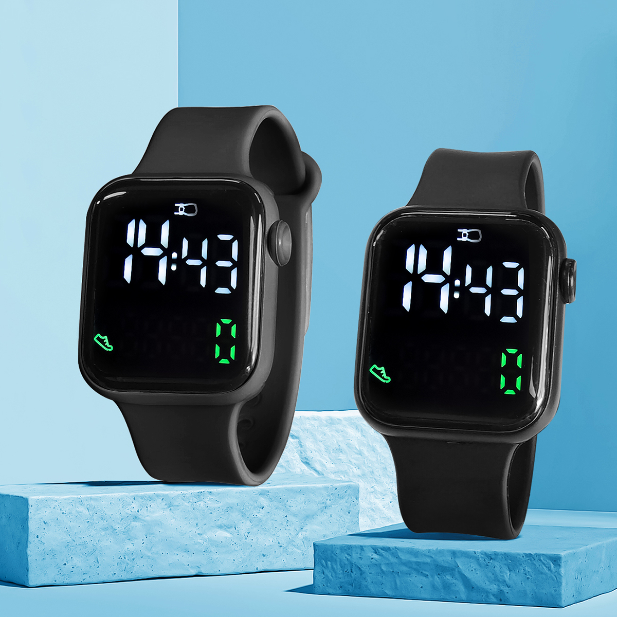 New 2PCS Student Minimalist Sm - مراجعة Smartwatch Watches Girls وسعره