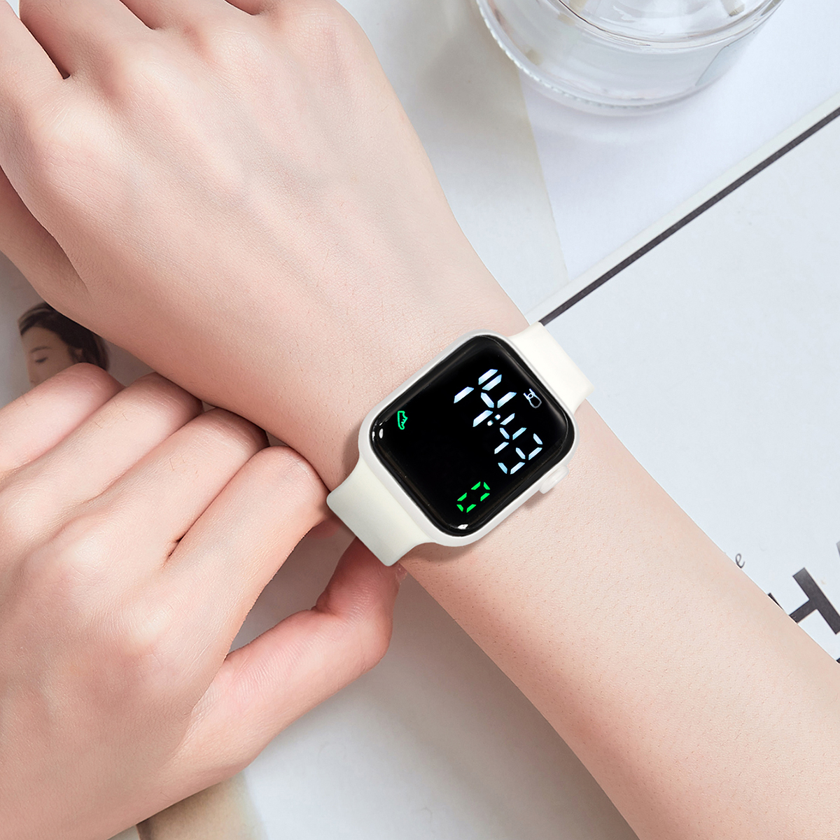 New 2PCS Student Minimalist Sm - مراجعة Smartwatch Watches Girls وسعره