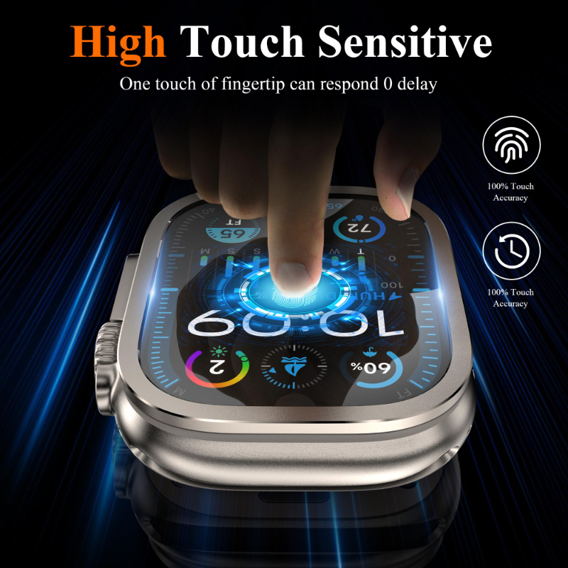 2pcs Tempered Glass for Apple  - مراجعة Smartwatch Watches For Men وسعره