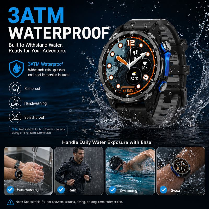2026 New Army Grade TANK GPS O - مراجعة Smartwatch Army Watches For Men وسعره