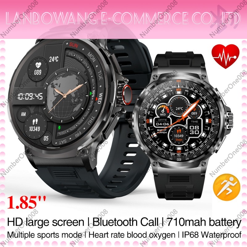 1.85 Inch HD Smart Watch, Blue - مراجعة Smartwatch Watches With Bluetooth وسعره