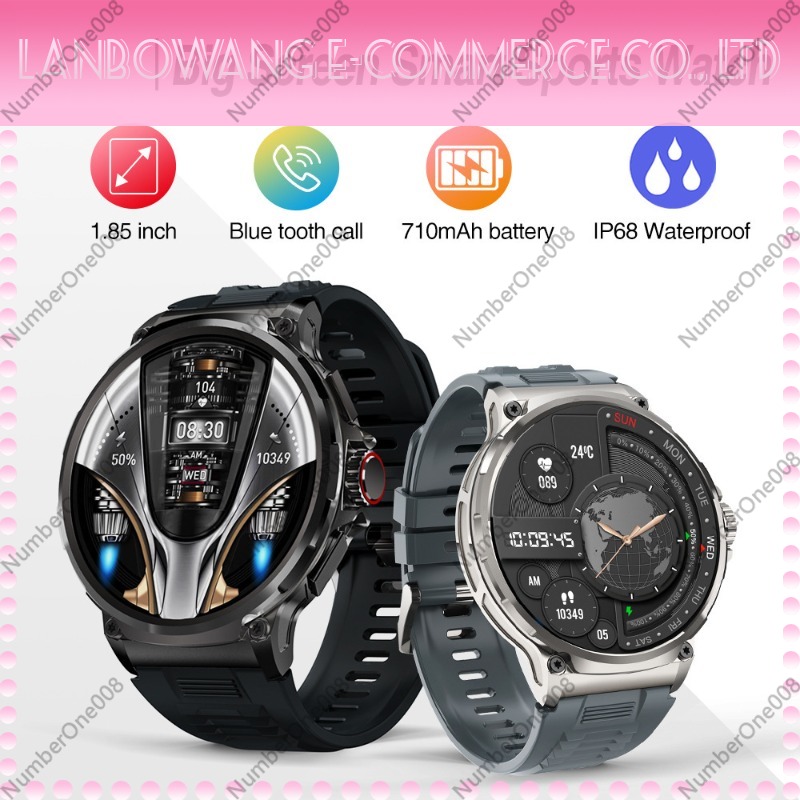 1.85 Inch HD Smart Watch, Blue - مراجعة Smartwatch Watches With Bluetooth وسعره