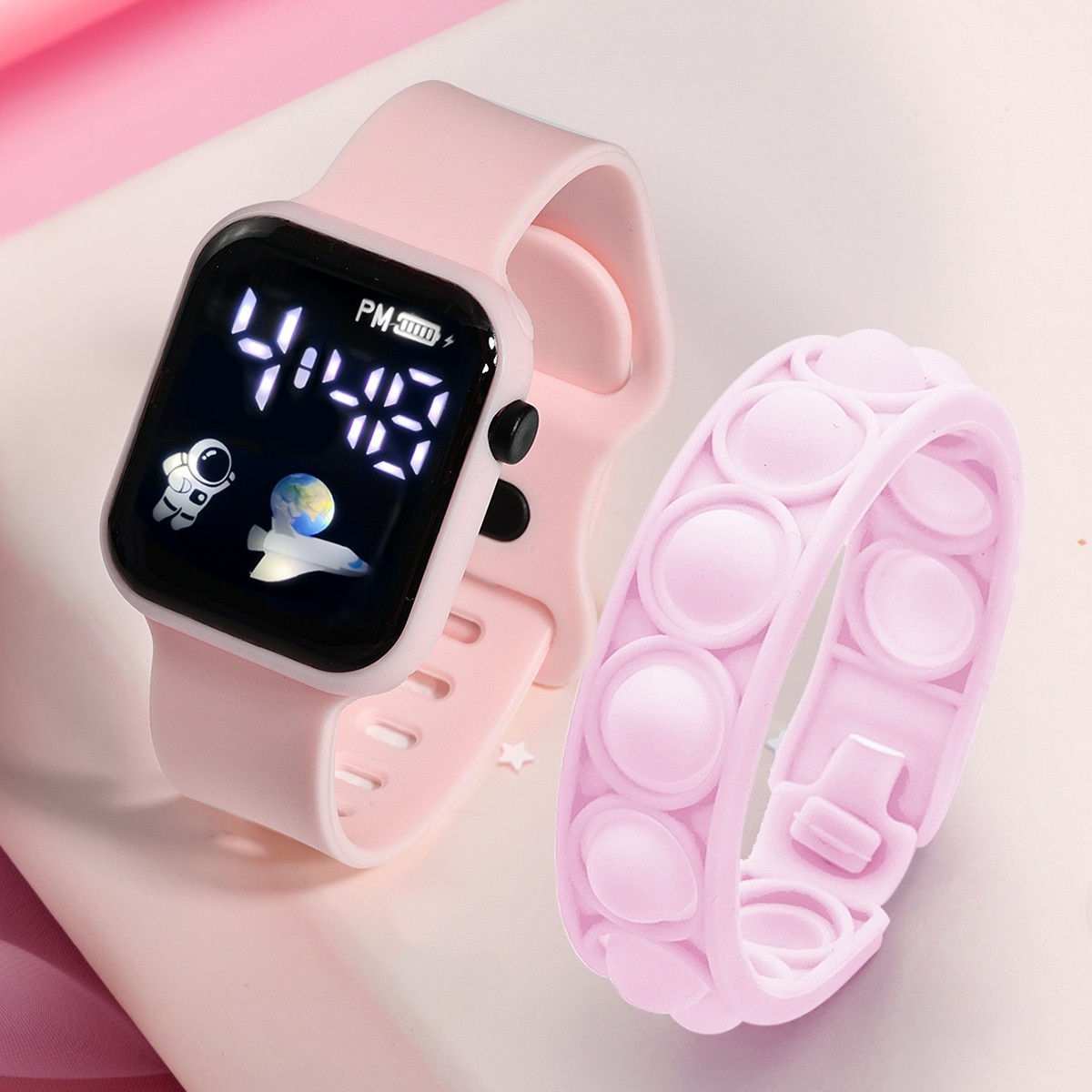 2PCS Children's Smart Watch Br - مراجعة Smartwatch Watches Girls وسعره